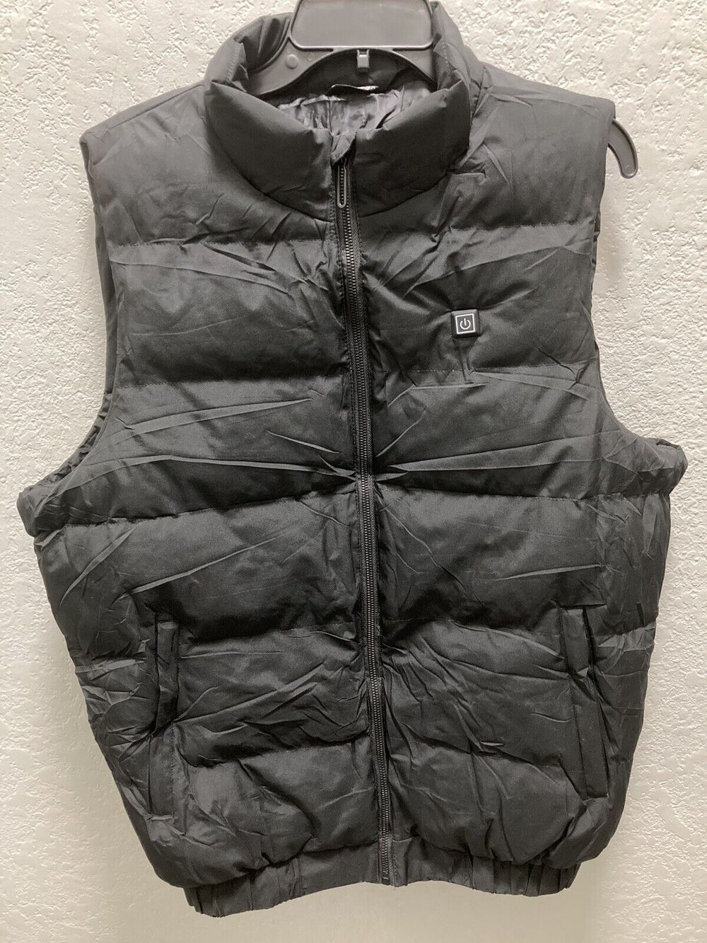 Genovega Heated Vest With 1000 mAH Power Bank Black Size 2XL Zipper Pockets